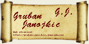 Gruban Janojkić vizit kartica